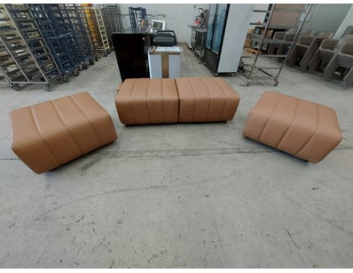 Beige/Tan Ottoman Set – Stylish and versatile upho...