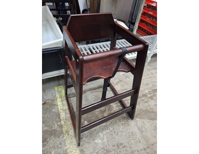 High Chair, Timber Style, Brown Finish 

Dimensi...