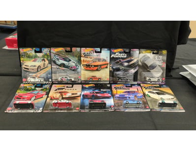 10X HOT WHEELS PREMIUM CARS INCLUDING ALFA ROMEO G...