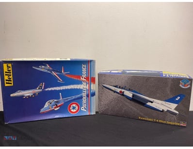 HELLER 1/72 KAWASAKI T-4 BLUE IMPULSE AIRCRAFT MOD...