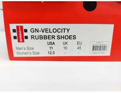 GN-Velocity Rubber Shoes in white with red accents...