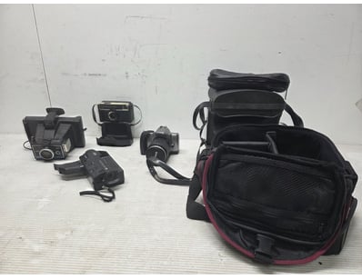 Vintage camera collection comprising multiple film...