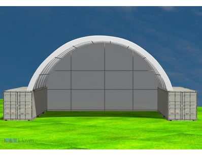 Unused Heavy duty 40ft Container Shelter with End ...