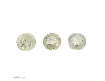 1.52CT TDW X 3, NATURAL FANCY YELLOW DIAMONDS     ...