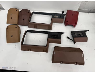 Vintage car interior trim and dashboard component ...
