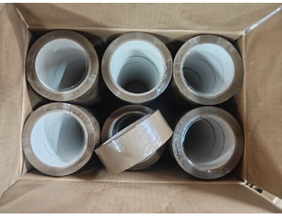 Tape, 48x rolls brown adhesive tape 

Sold as lo...
