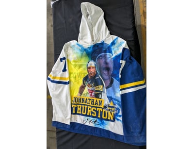 NRL JONATHAN THURSTON COWBOYS HOODIE, SIZE 6XL

...