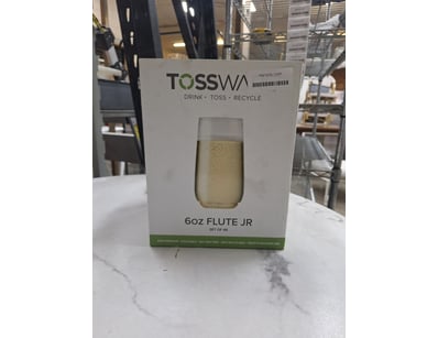 Tossware, 6Oz Flute Jr, Plastic Glassware, Approxi...