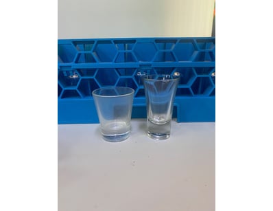 crate of shot glasses. 

SOLD AS LOT

