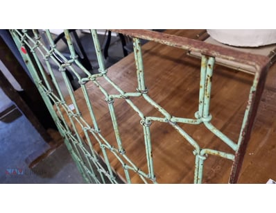 Vintage wire mesh panel  constructed from welded s...