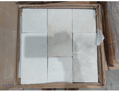 Box of Decorative Tiles in light cream/white finis...