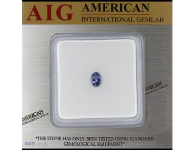 0.83CT CERTIFIED, NATURAL TANZANITE     

Oval Fac...