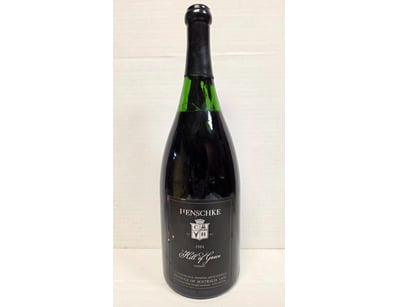 Henschke Hill of Grace 1984 vintage wine bottle. A...