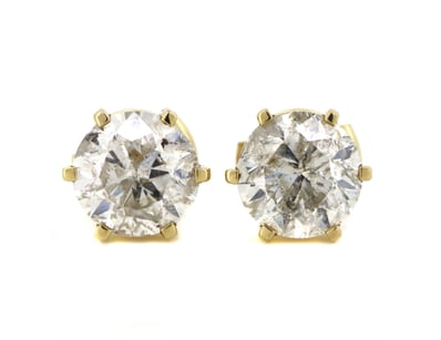 14K YELLOW GOLD, 4.01CT TDW DIAMOND, SOLITAIRE STU...