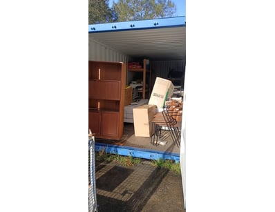 Container Full Of Homewares Including Chairs, Couc...