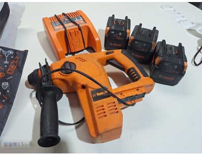 1x Ramset Hammer Drill with 3x 18V Lithium Iron Ba...