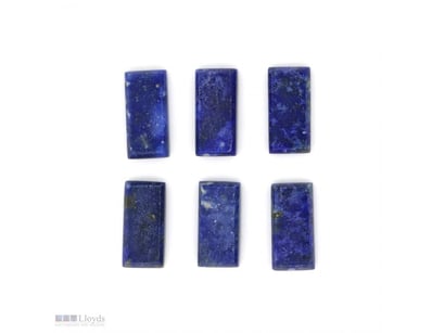 25.30CT TSW X 6, NATURAL SOLID LAPIS LAZULI     

...