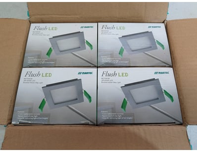 RRP $435.60 BULK LOT - QTY x12 Martec Flush LED 40...
