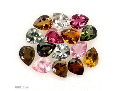 NATURAL 4.20CT PEAR FACET FANCY TOURMALINE LOT 15 ...