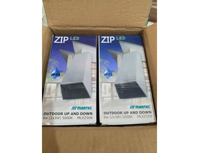RRP $719.70 BULK LOT - QTY x6 Martec Zip LED outdo...