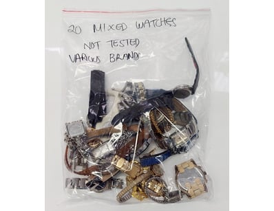 LOT OF 20 MIXED WATCHES - VARIOUS BRANDS (UNTESTED...