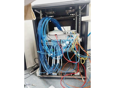 Professional network server rack installation feat...