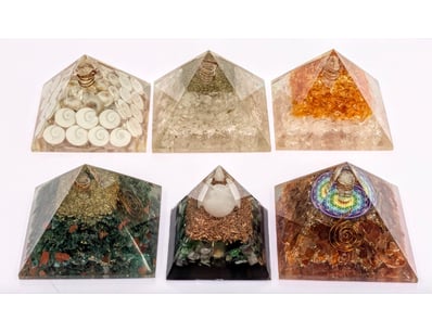 ORGONE PYRAMIDS, QTY 6

Dimensions: Largest - 8C...
