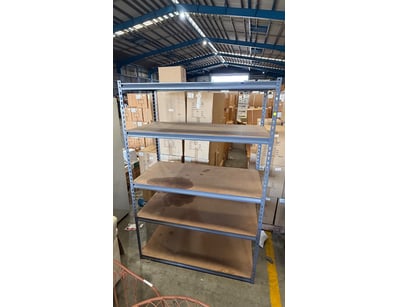 Heavy-duty steel style shelving unit with grey col...