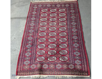 TRADITIONAL CENTRAL ASIAN TURKMEN BOKHARA HAND-KNO...