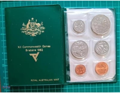 1982 XII COMMONWEALTH GAMES BRISBANE 6 COIN MINT S...