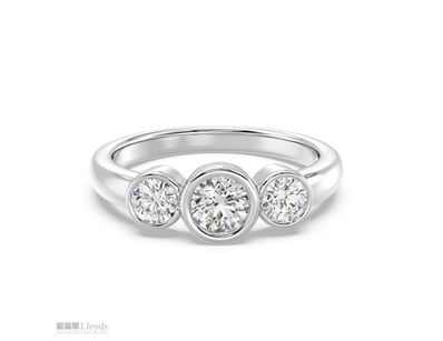 1.04 CARAT WHITE GOLD TRIOLOGY LAB GROWN DIAMOND R...