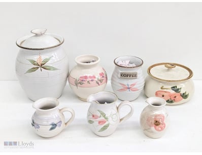 VINTAGE CERAMIC TABLEWARE COLLECTION WITH FLORAL M...