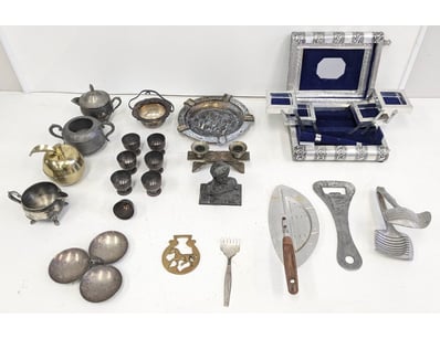 EXTENSIVE SILVER-PLATED TABLEWARE AND DECORATIVE C...