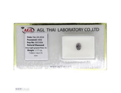 1.177CT CERTIFIED, NATURAL PINK DIAMOND     

Oval...