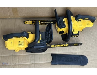 Cordless DeWalt 18V chainsaws. 2 x DCM565-XE. Skin...