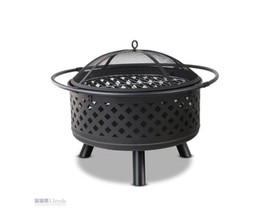 RRP $299. Grillz Fire Pit BBQ Grill 76cm. With the...