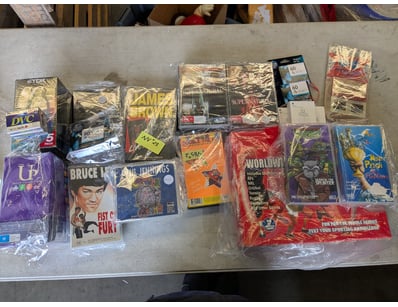 Extensive collection of entertainment media spanni...
