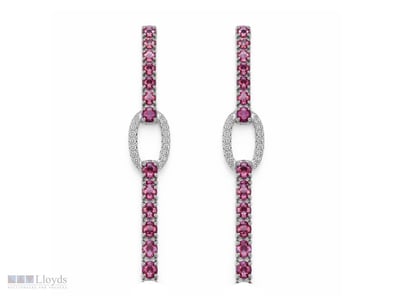 NATURAL UMBALITE GARNET EARRINGS ON 925 SILVER - W...