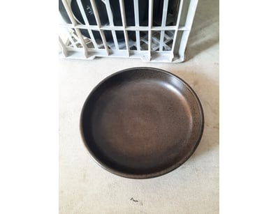 Bowls, black finish, diameter 22.5cm.

SOLD AS LOT...