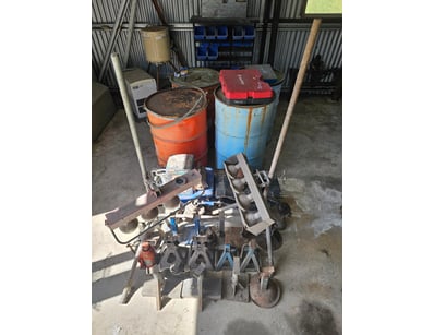 Assorted tools and equipment, including lights, ca...