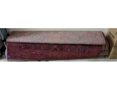 Vintage Persian-style runner rug featuring traditi...