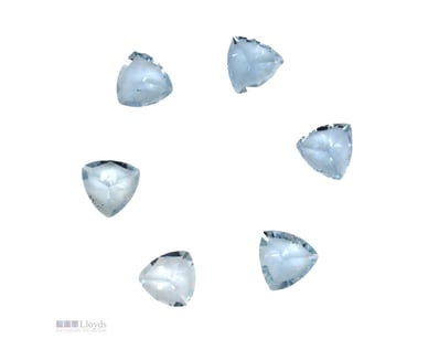 5.63CT TSW X 6, NATURAL BERYL AQUAMARINES     

Tr...