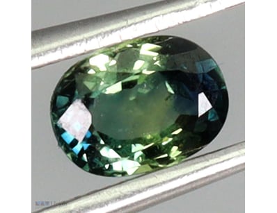 NATURAL 0.65CT OVAL FACET BLUESISH GREEN AUSTRALIA...