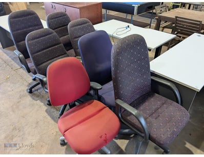 Assorted Office Chairs, 

Note: Marks and Scratc...
