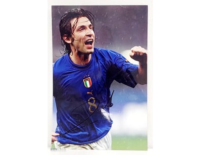 ANDEREA PIRLO HAND SIGNED ITALY NATIONAL TEAM SOCC...