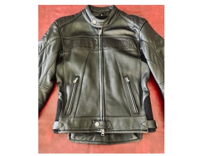 HARLEY DAVIDSON RRP $325
BLACK, LEATHER, JACKET, ...
