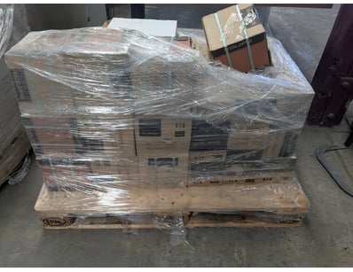 Large pallet-mounted shipment of EQUIPE brand cera...