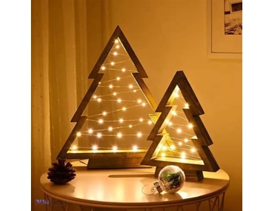 RRP $129 FREE SHIPPING. Pcs Wood Christmas Tableto...
