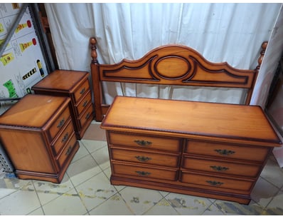 Bed Room Set, Includes Bed Head Frame, Bed Side Ta...