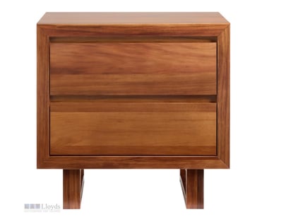 RRP: $799 per drawer. Pair of mid-century teak bed...